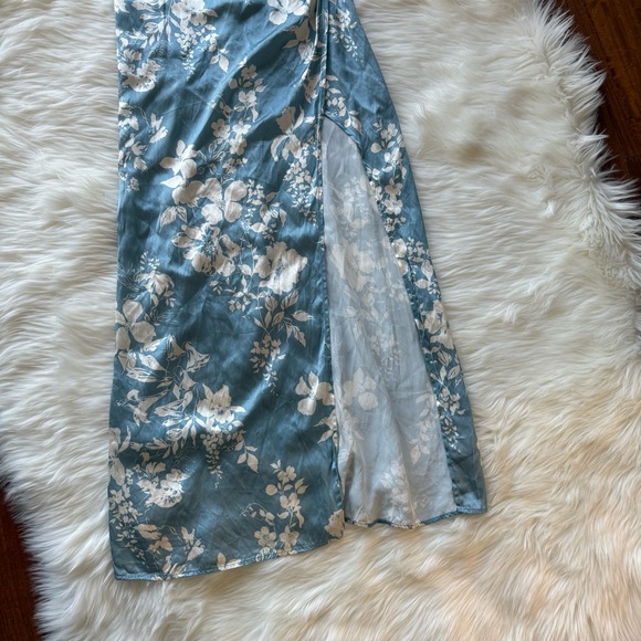 Reformation Barrow Silk Dress - Blue - Size 4 - Picture 6 of 8